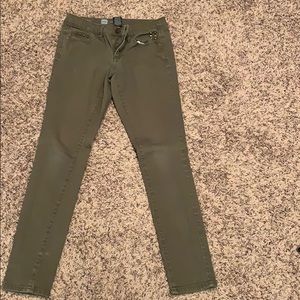 Olive green skinny jeans